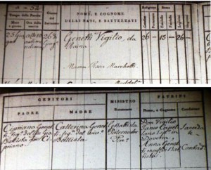 Vigilio Genetti, born 1852 in Castelfondo. Died 1932 in Collinsville, IL.