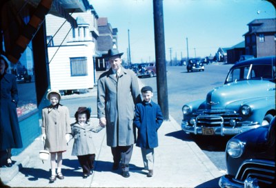 Cousins Margaret, Sandra and Arthur with Stephen Farkus